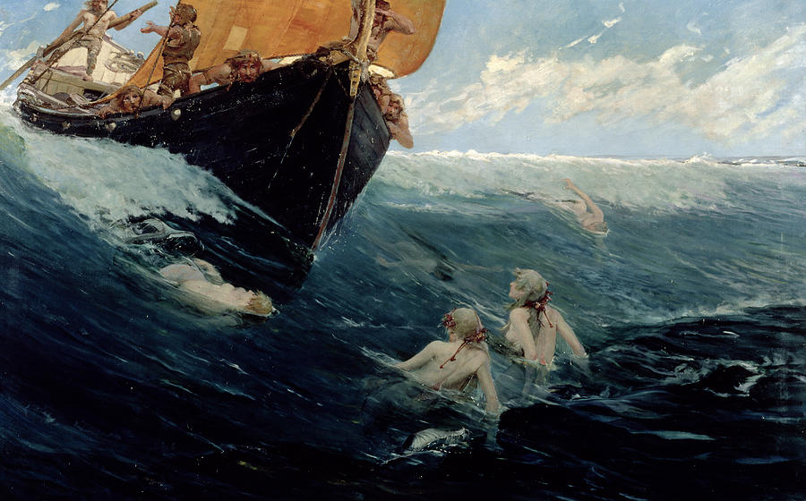 The Mermaid's Rock (1894), Oil on Canvas, by Edward Matthew Hale