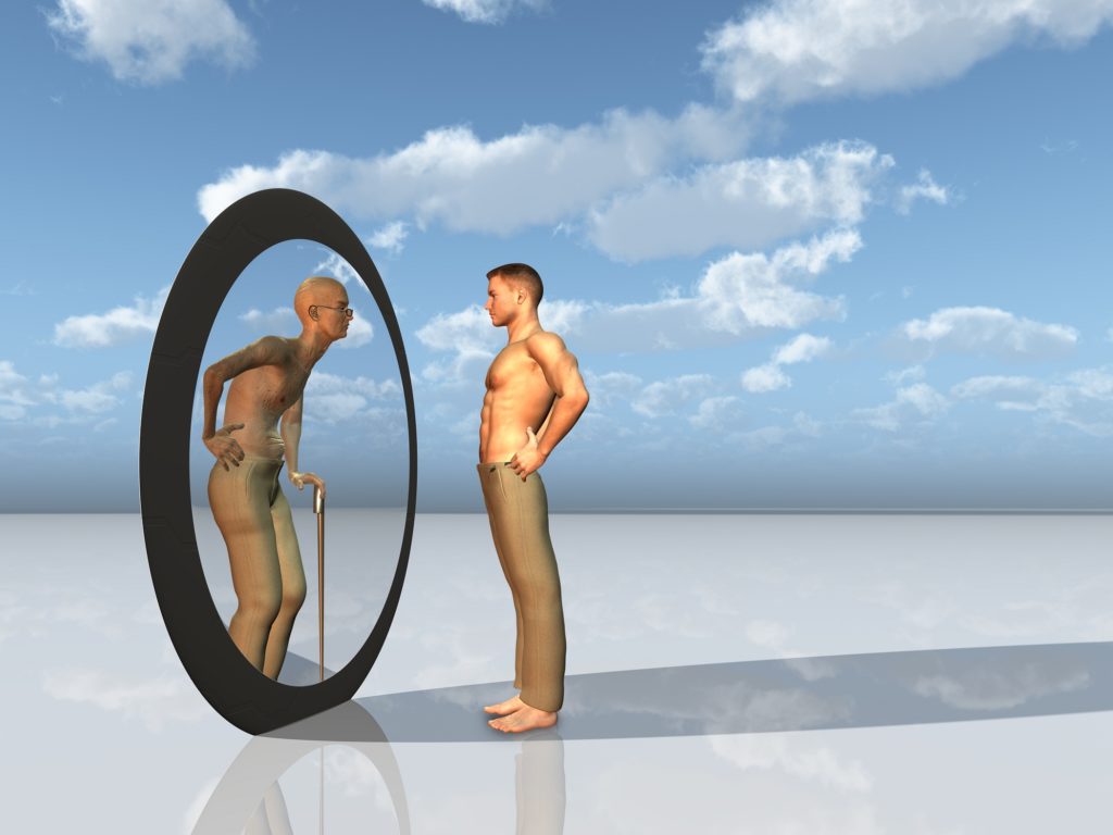 A youth communing with one of many subselves that has arisen to the imaginal mirror from the unconscious